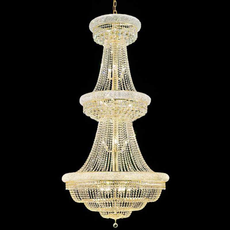 36X69 Inch 32 Lights French Basket K9 Crystal Chandelier Lighting-大吊灯-Jecanoli