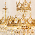 18 Inch Small Crystal Chandelier for Extrance Empire Style Brass Chandelier-铜灯-Jecanoli