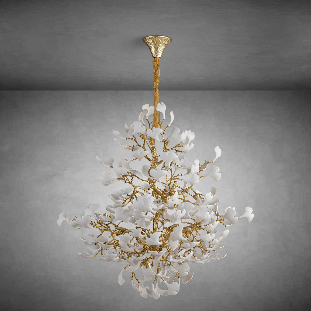 Ginkgo Leaf Branch Chandelier