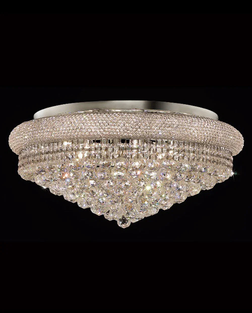 28'' Round Crystal Ceiling Light Empire Flush Mounted Crystal Chandelier-吸顶灯-Jecanoli