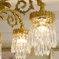 25.5 Inch Wide French Empire Style Brass Crystal Chandelier Gold Dining Room Chandelier-铜灯-Jecanoli