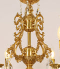 31X31 Inch 8 Lights Small Candle Style Brass and Crystal Chandelier Lighting for Living Room-铜灯-Jecanoli