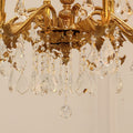 31X31 Inch 8 Lights Small Candle Style Brass and Crystal Chandelier Lighting for Living Room-铜灯-Jecanoli