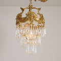 55 Inch Linear Chandelier Antique Copper and Crystal Kitchen Island Chandelier-铜灯-Jecanoli