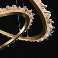 (16+24+31.5+40) Inch 4 Rings Quartz Crystal Chandelier Modern Suspended Hanging Light-现代灯-Jecanoli