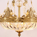 16 Inch Mini Chandelier Antique French Empire Brass Chandelier for Hallway-铜灯-Jecanoli