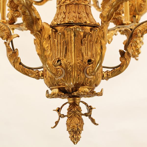 47X39 Inch 36 Lights Baroque Style Antique Brass Chandelier-大吊灯-Jecanoli