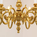 35X18 Inch 8 Lights Vintage French Gold Brass Chandelier for Master Bedroom-铜灯-Jecanoli