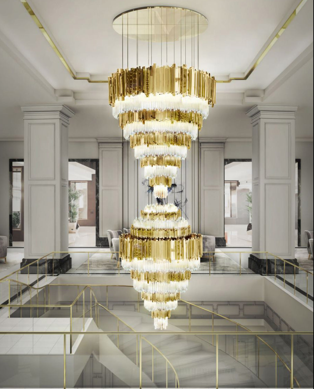 400cm Long Luxxu Empire Chandelier 65"W 157"H-大吊灯-Jecanoli