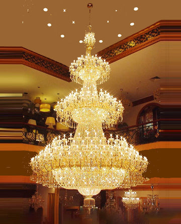 Extra Large Crystal Chandelier Lighting for Hotel Hall 138"W 236"H-大吊灯-Jecanoli