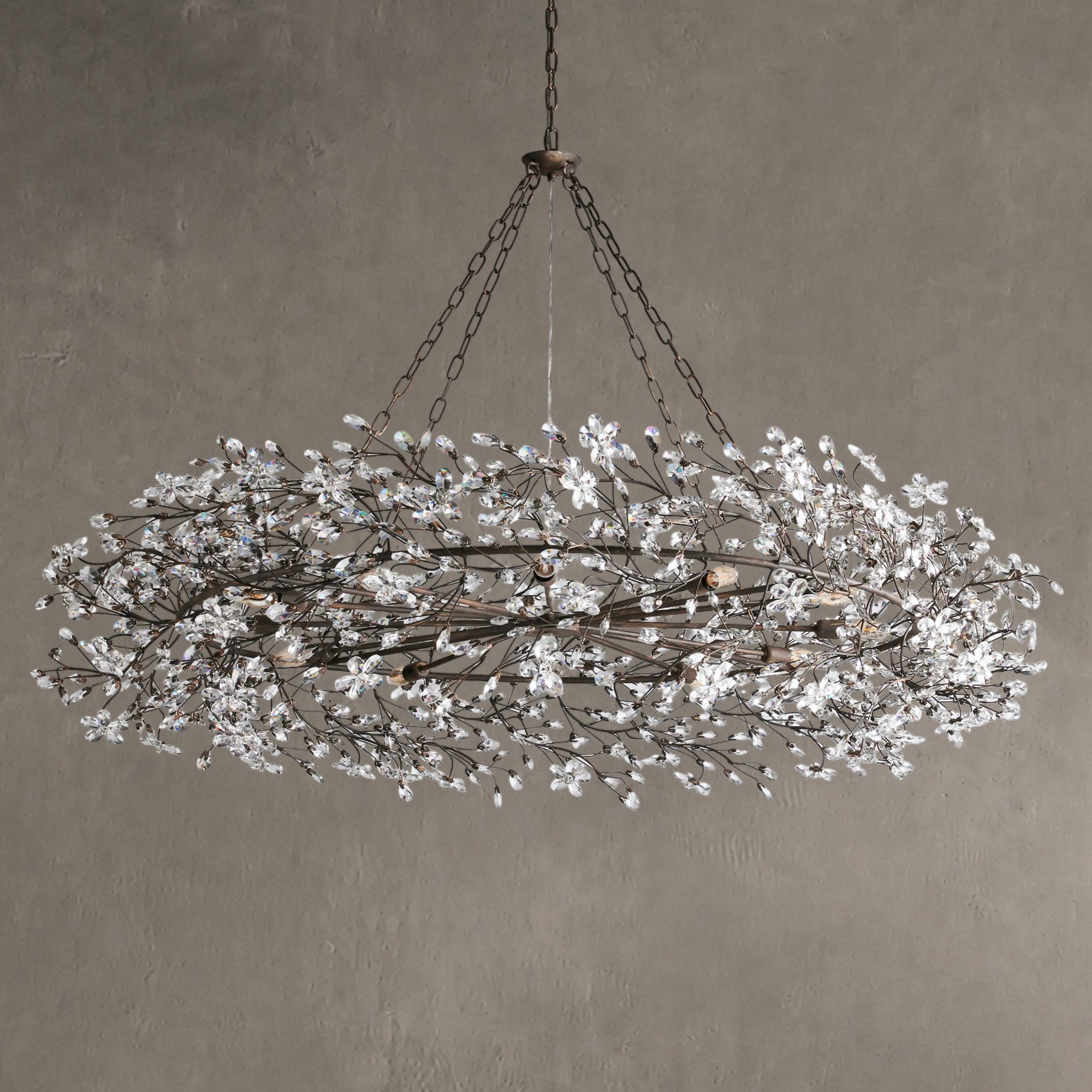 Fiore Crown Chandelier 39" 48" 60"