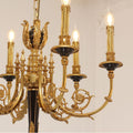 26X23 Inch 6 Lights Rococo Style Antique Copper Chandelier Small Black Bedroom Chandelier-铜灯-Jecanoli