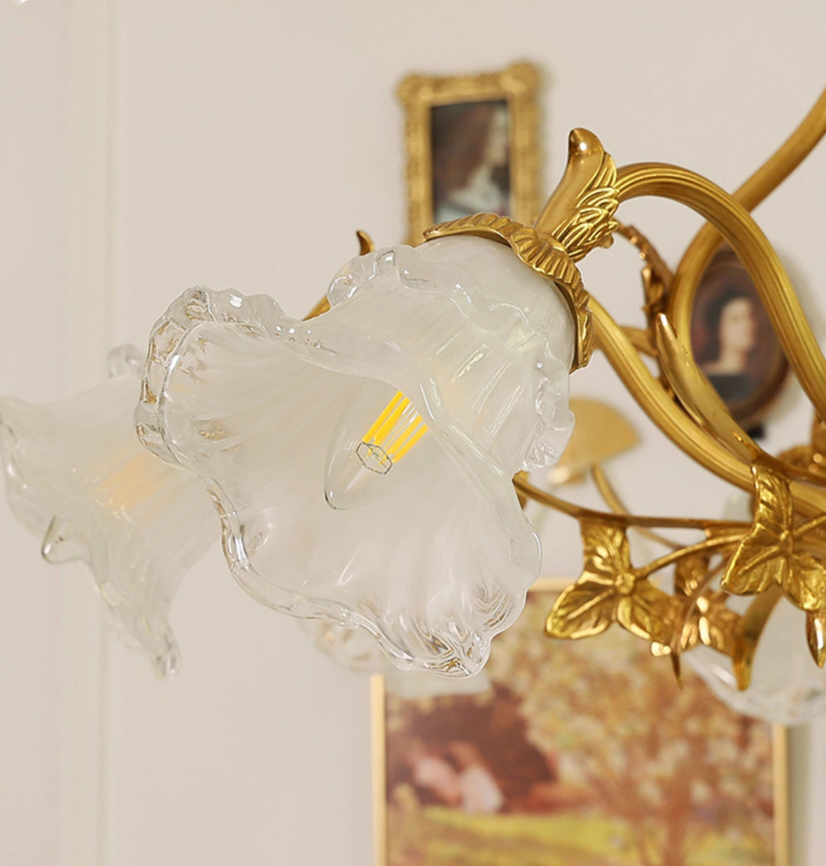 6 Lights Classical Retro Brass Chandelier Light 33X27 Inch-铜灯-Jecanoli