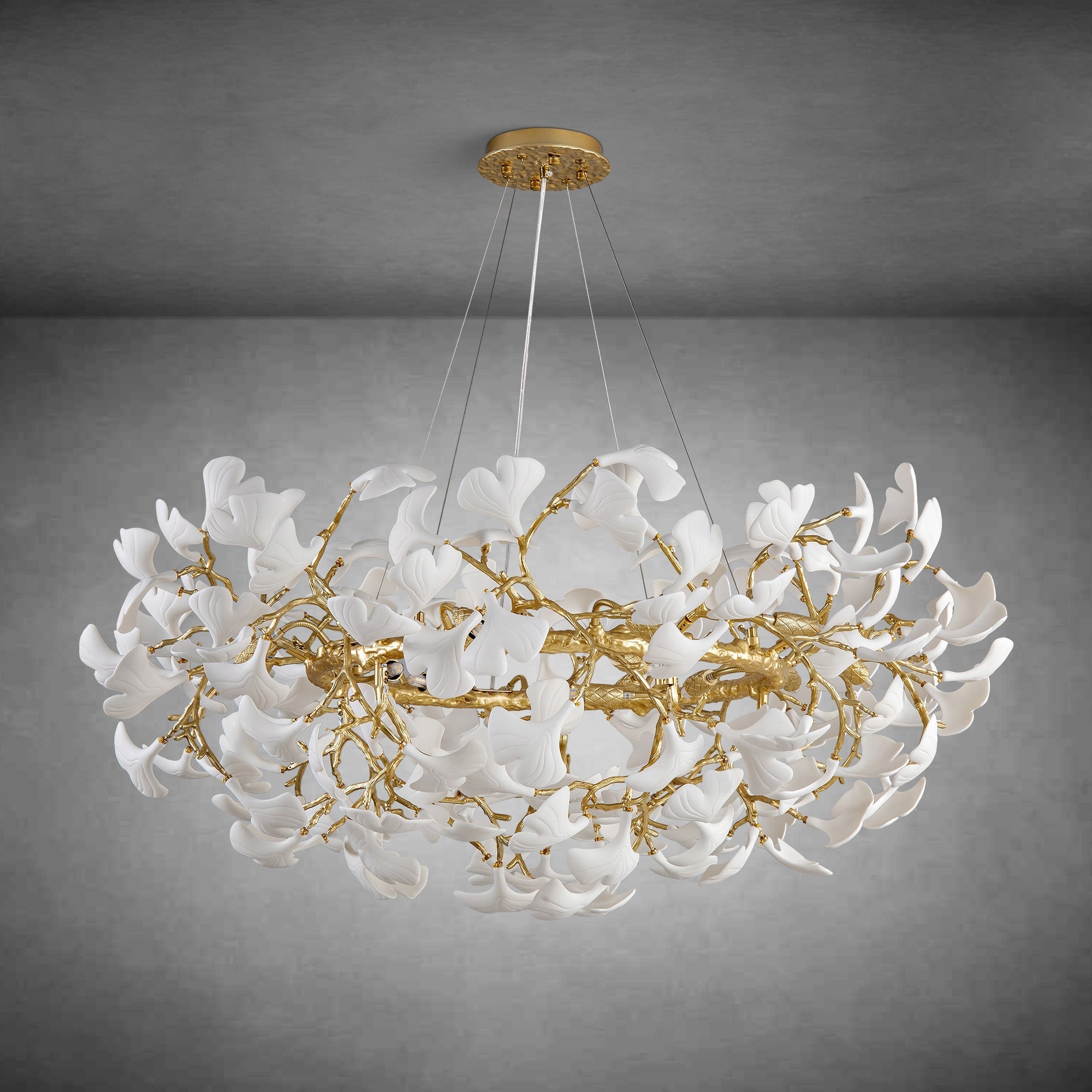 Ginkgo Leaf Branch Chandelier