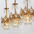 30 Inch Linear Chandelier Antique Copper and Crystal Kitchen Island Chandelier-铜灯-Jecanoli