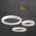 24''/ 31.5''/ 40'' Single Ring Modern Alabaster Chandelier Lighting-现代灯-Jecanoli