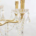 8 Lights Candle Style Brass Chandelier Gold Bedroom Crystal Chandelier-铜灯-Jecanoli