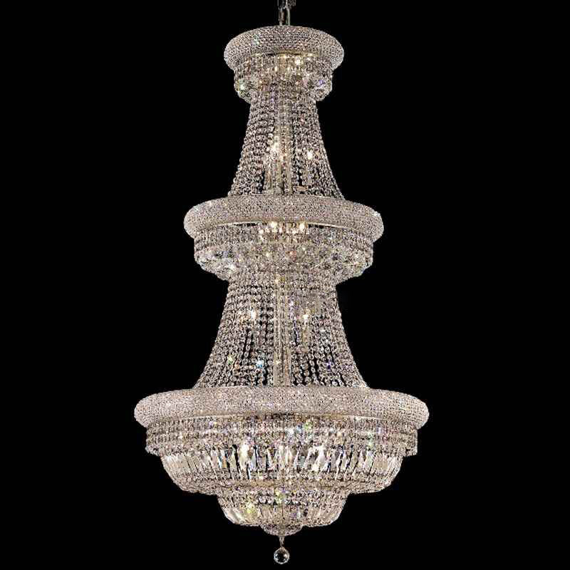 30X56 Inch 37 Lights French Basket K9 Crystal Chandelier Lighting-大吊灯-Jecanoli