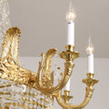 Stunning 39'' W x 43'' H Two Tier French Empire Chandelier – Antique Brass & Crystal for Formal Living Room Foyer Dining Room-铜灯-Jecanoli