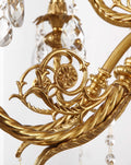 47X41 Inch 18 Lights Two-tier Big Brass and Crystal Chandelier Gold Chandelier for Extrance-铜灯-Jecanoli