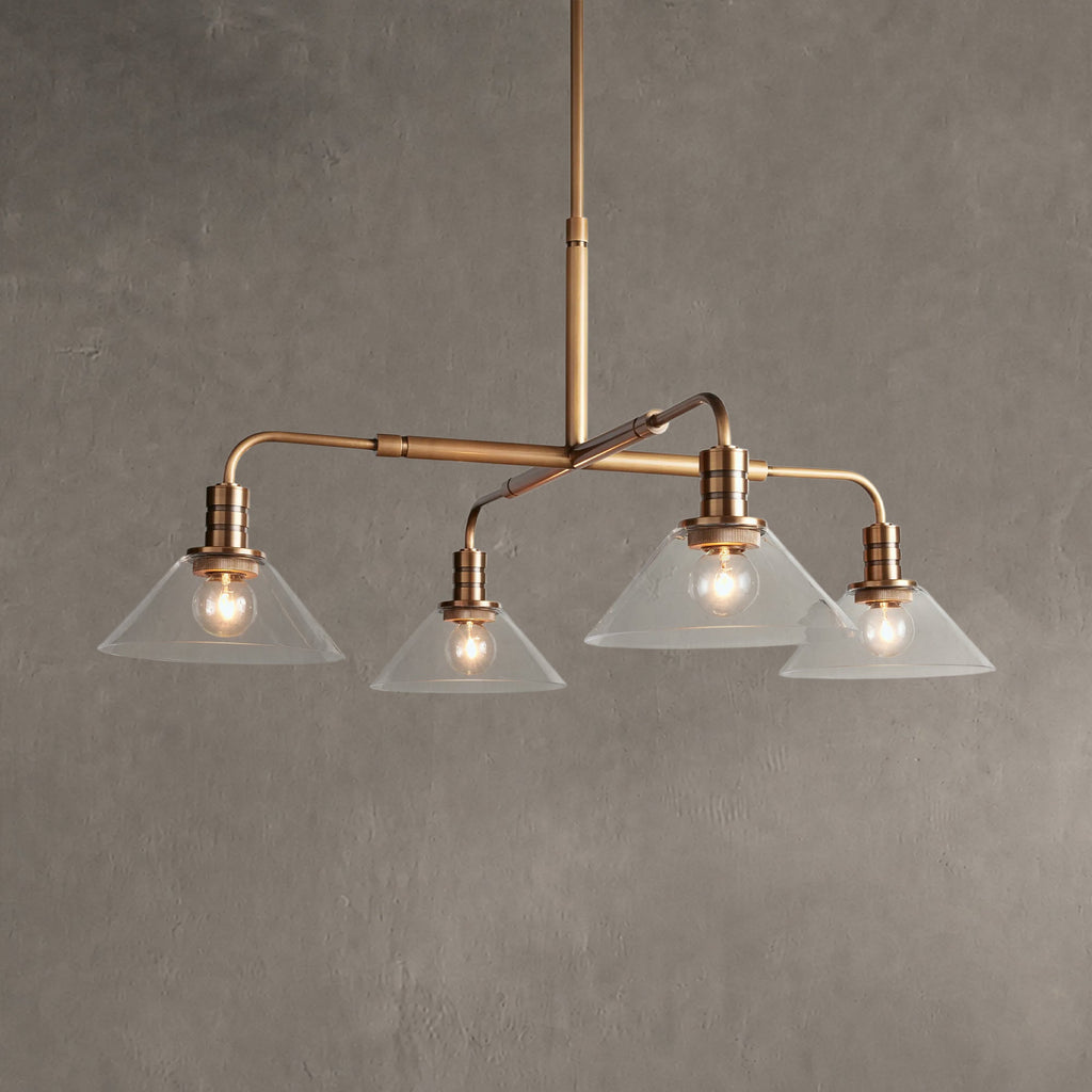 Theron Glass Round Chandelier 30'' 52''
