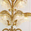 39X35 Inch Wide 3-Layer Big Brass Palm Tree Gold Crystal Chandelier for Entrance/ Foyer-铜灯-Jecanoli