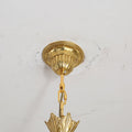 10 Inch Mini Chandelier Antique Brass and Crystal Lighting for Hallway-铜灯-Jecanoli