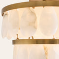Solene Alabaster Round Flush Mount 14