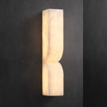 Modern Luxe Brass Natural Alabaster Wall Sconce for Entryway