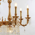 36 Inch Linear Chandelier French Empire Style Brass and Crystal Dining Chandelier-铜灯-Jecanoli