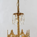 6 Inch Mini Crystal Pendant Light for Kitchen Island Empire Style Brass Crystal Chandelier-铜灯-Jecanoli