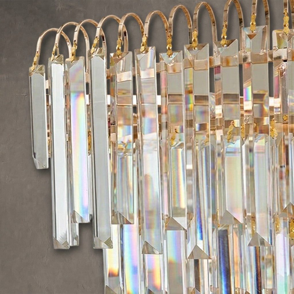 3 Layers Extra Large Living Room Chandelier Luxury Foyer Entryway Crystal Light Fixture