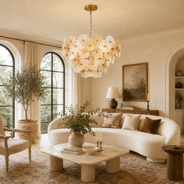 Suna Round Chandelier 12 Light 30"W-Jecanoli