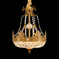16 Inch Mini Chandelier Antique French Empire Brass Chandelier for Hallway-铜灯-Jecanoli