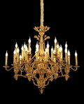 47X39 Inch 36 Lights Baroque Style Antique Brass Chandelier-大吊灯-Jecanoli