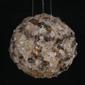 Modern Clear & Smoky Rock Crystal Ball Pendant Light-现代灯-Jecanoli