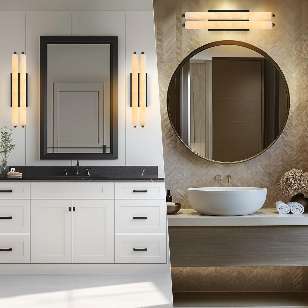 Elegant Alabaster Handcrafted Wall Sconce