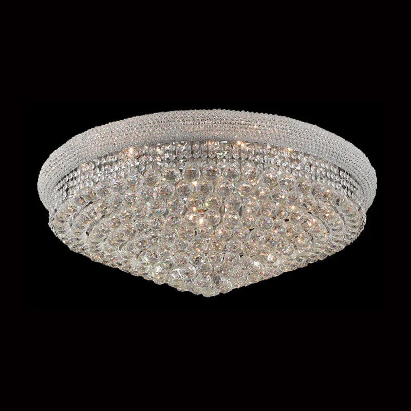 36'' Round Crystal Ceiling Light Empire Flush Mounted Crystal Chandelier-吸顶灯-Jecanoli