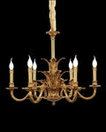 28X22 Inch 6 Lights European French Copper Chandelier Light for Bedroom/ Living Room-铜灯-Jecanoli