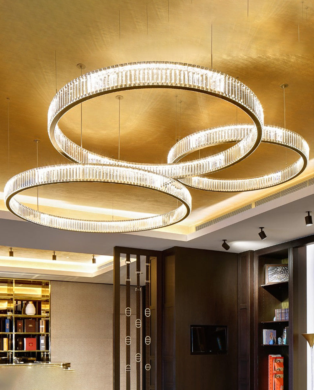 Modern Crysal Ring Pendant Chandelier Large Crytal Chandelier for Living Room-大吊灯-Jecanoli