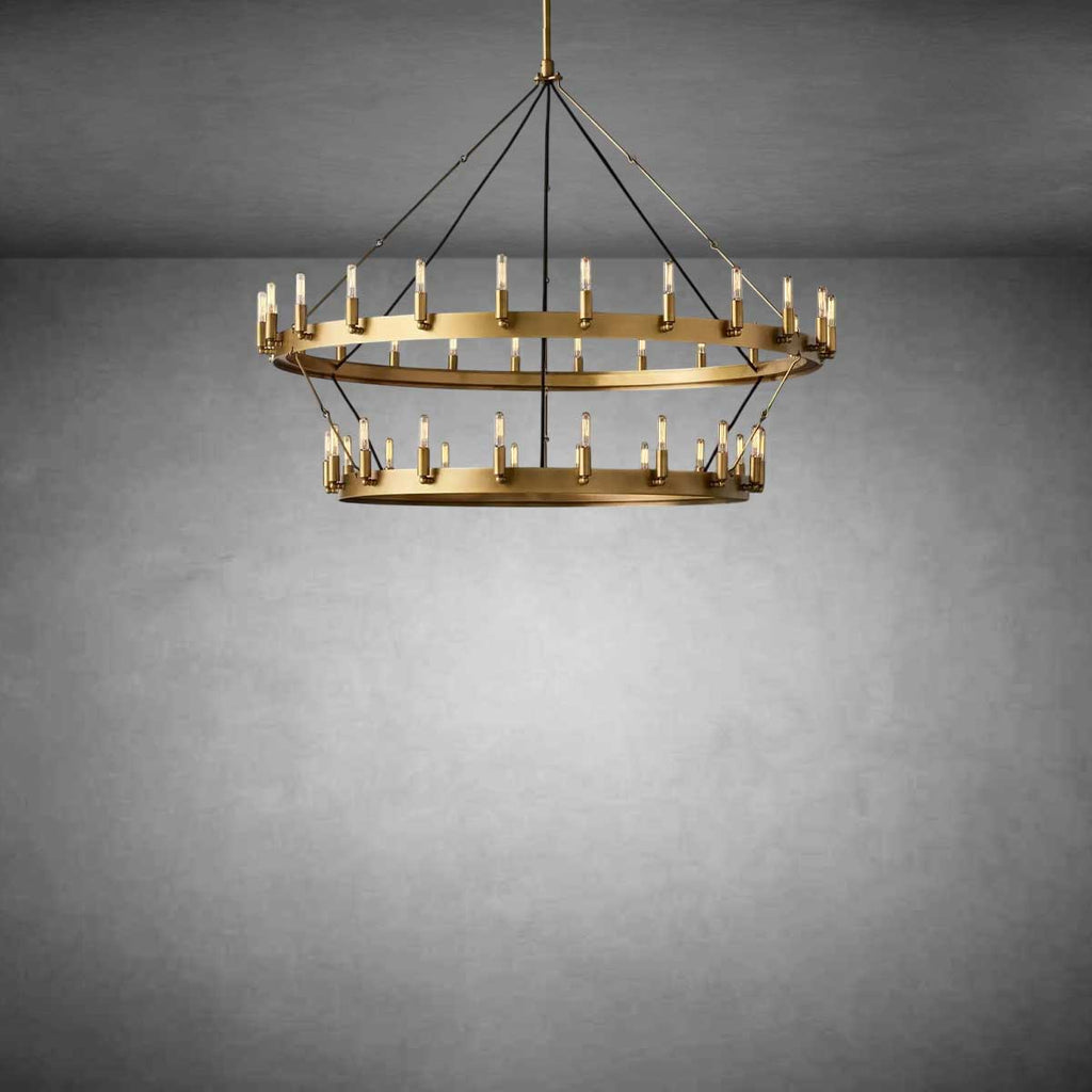 Celestine Vintage Filament Two-Tier Chandelier