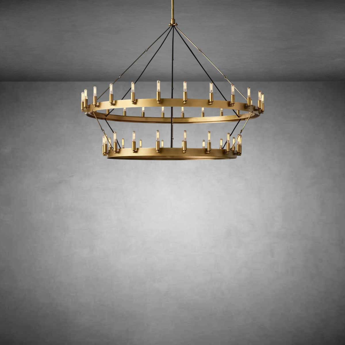 Celestine Vintage Filament Two-Tier Chandelier