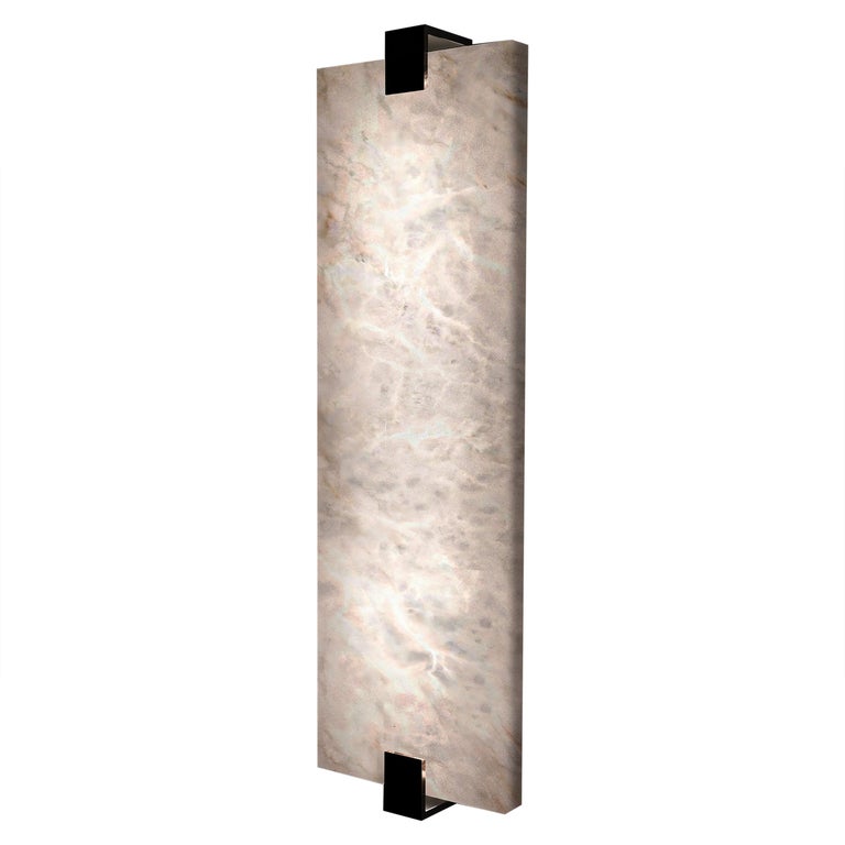 Alabaster Tapered Wall Sconce 20"H