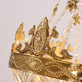 16 Inch Mini Chandelier Antique French Empire Brass Chandelier for Hallway-铜灯-Jecanoli