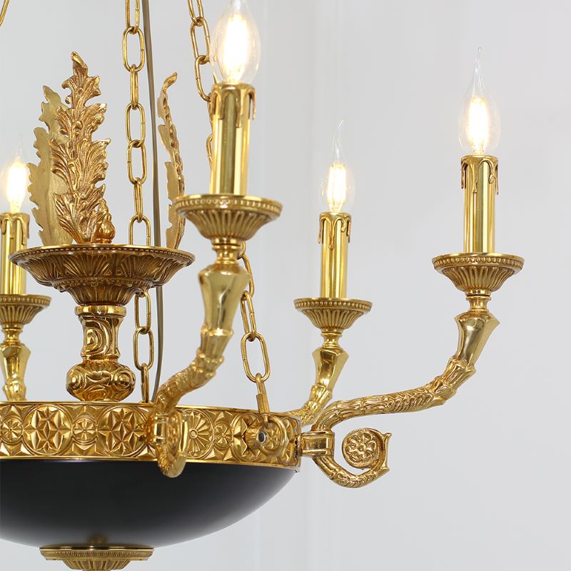 28X26 Inch 6 Lights Rococo French Empire Copper Chandelier-铜灯-Jecanoli