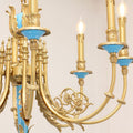 30X23 Inch 8 Lights Rococo Style Small Antique Copper Chandelier for Bedroom-铜灯-Jecanoli