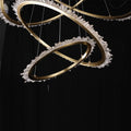 (16+24+31.5+40) Inch 4 Rings Quartz Crystal Chandelier Modern Suspended Hanging Light-现代灯-Jecanoli