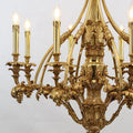 33X31 Inch 8 Lights Small Baroque Style Antique Copper Chandelier-铜灯-Jecanoli