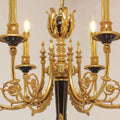 26X23 Inch 6 Lights Rococo Style Antique Copper Chandelier Small Black Bedroom Chandelier-铜灯-Jecanoli