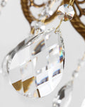 47X41 Inch 18 Lights Two-tier Big Brass and Crystal Chandelier Gold Chandelier for Extrance-铜灯-Jecanoli